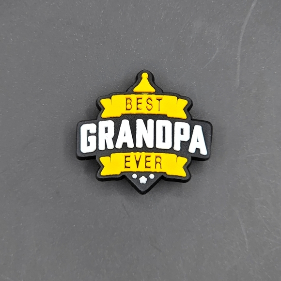 (5/$15) Best Grandpa Ever Croc Charm - Picture 1 of 2